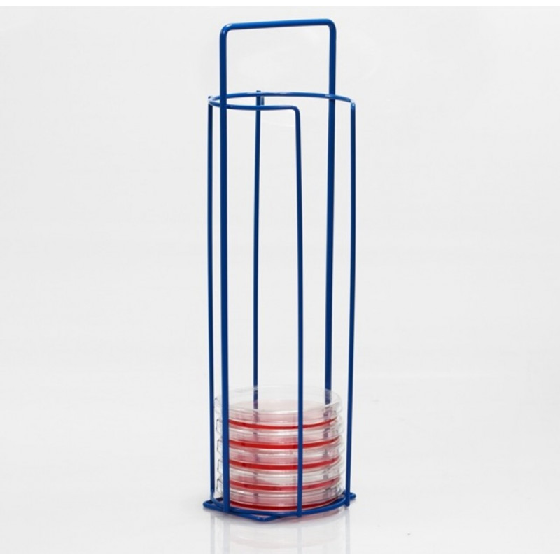 PORTOIR FIL INOX/EPOXY POUR 20 BOITES DE PETRI D.100MM
