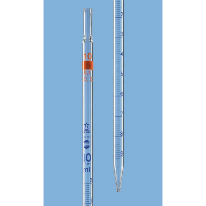 PIPETTE A ECOULEMENT TOTAL CL. -AS 1ML EN 0,01 ATTESTEE CONF