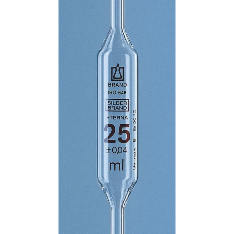 PIPETTE JAUGEE  CL.B 1 TRAIT AR-GLAS SILBERBRAND 2ML