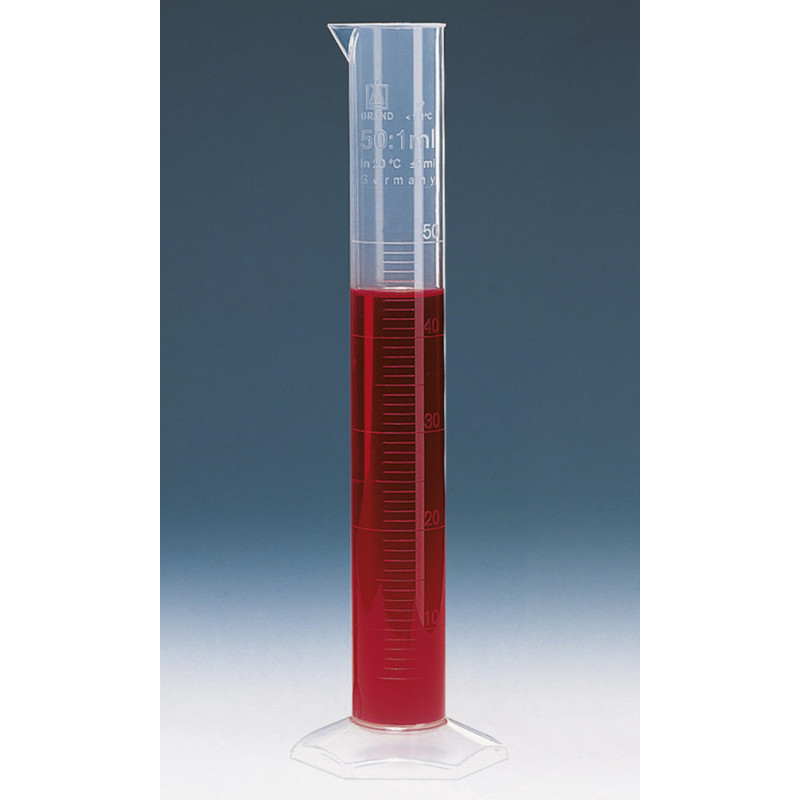 EPROUVETTE EN PP FORME HAUTE CL.B GRAD.RELIEF 1L EN 10ML