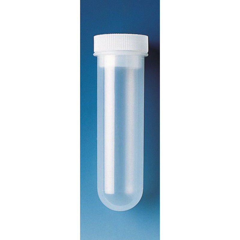 TUBE A CENTRIFUGER EN PP FOND ROND CAPACITE 75ML D.35X100MM