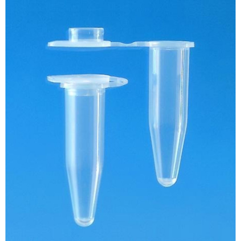 TUBE PCR 0,5ML AVEC CAPUCHON PLAT ATTACHE - PACK DE 1000