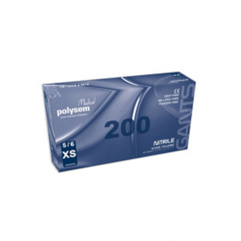 GANTS NITRILE NON STERILES NON POUDRES T.M - BOITE DE 200