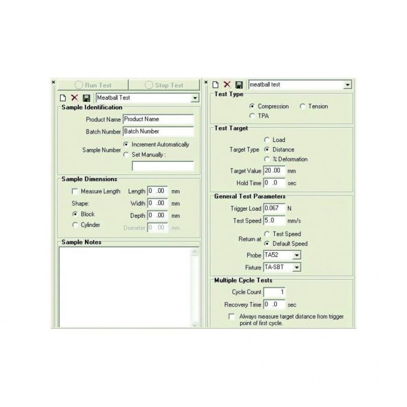 LOGICIEL TEXTURE PRO CT POUR TEXTUROMETRE CT3