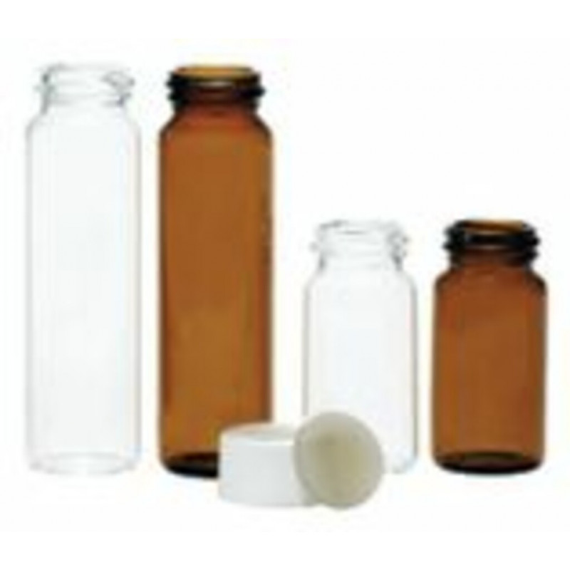 KIT TOC SREW VIALS CLEAR GLASS PTFE OPEN CAPS 