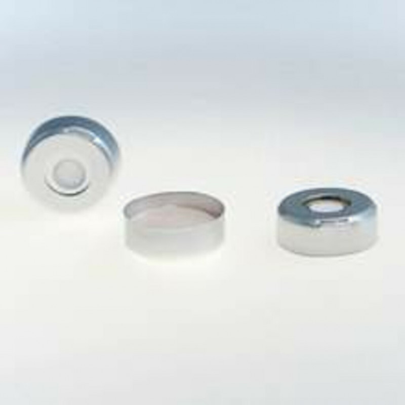 CAPUCHON A SERTIR PREASSEMBLE ALU SEPTA EN PFTE/SILICONE BLANC -X1000