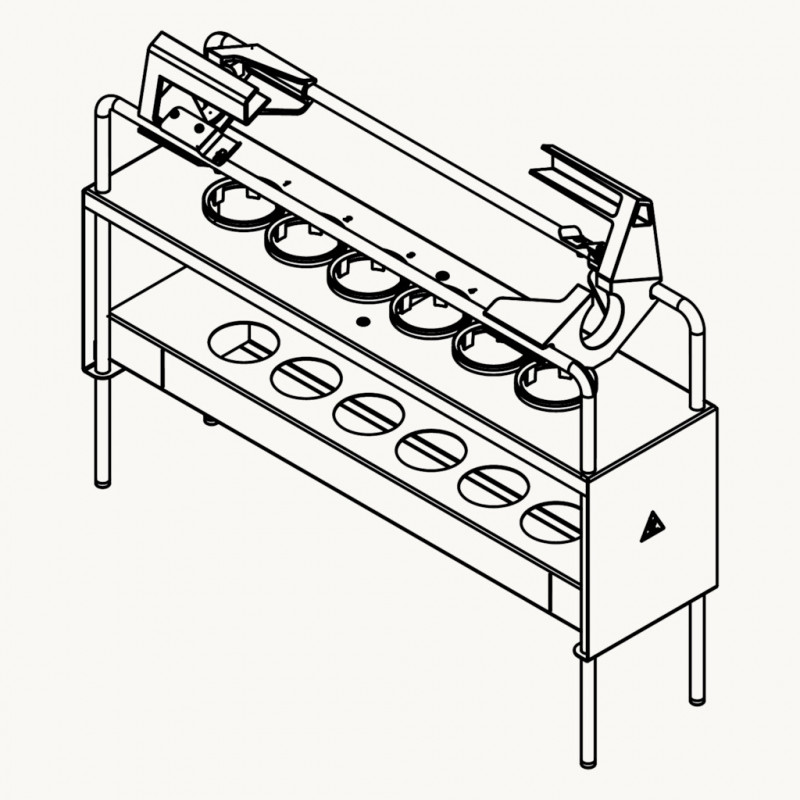 PORTOIR POUR 6 TUBES 300ML POUR K-439