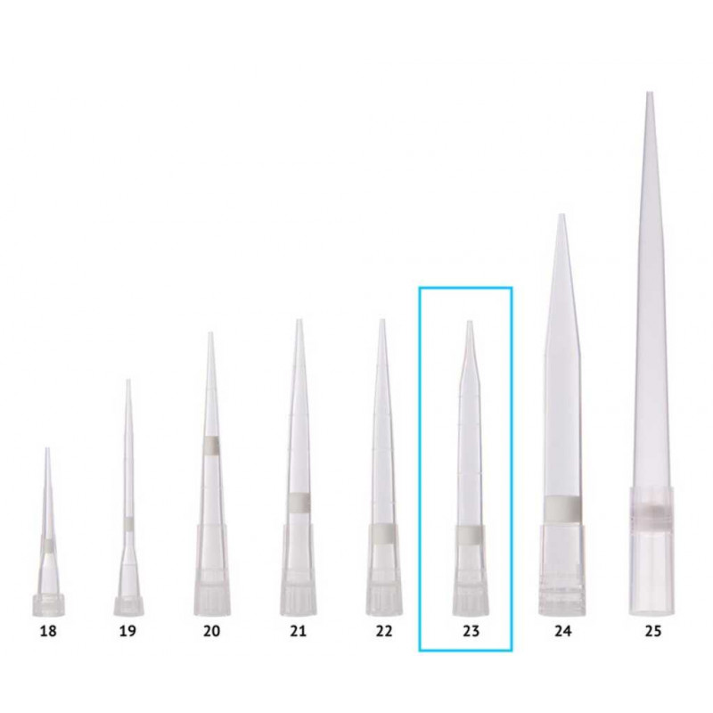 CONES STERILES 20-300µL GRADUES PACK 10 RACKS DE 96