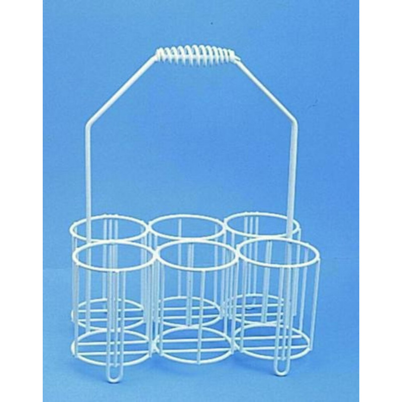 PORTE-BOUTEILLES EN PE RECOU- VERT BLANC POUR 10X250ML