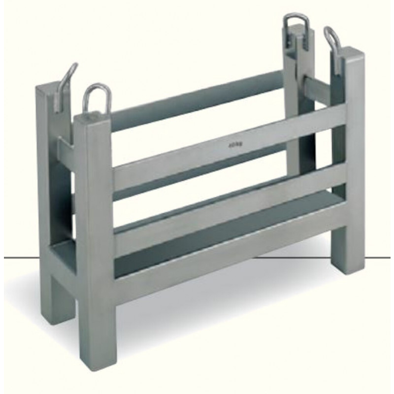 PANIER ETALON INOX 50KG CLASSE M1 POUR POIDS RECTANGLE DAKKS