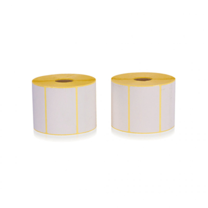 ETIQUETTES THERMIQUES ADHESIVES POUR IMPRIMANTE - LOT DE 2 ROULEAUX