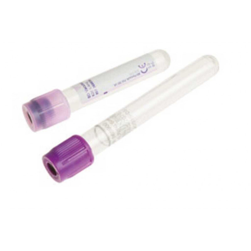 TUBE VACUTAINER PET STERILE 13X75MM + BOUCHON 4ML HEMOGARD VIOLET  X100