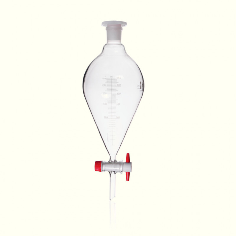 AMPOULE A DECANTER FORME POIRE ROBINET PFTE - 1000 ML