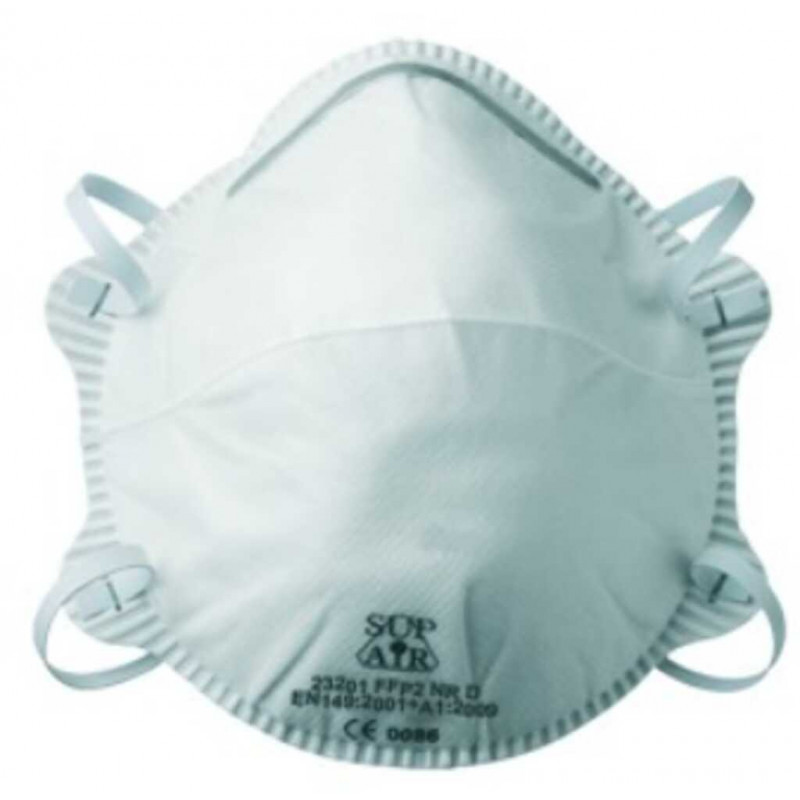 DEMI-MASQUE FILTRANT BLANC A COQUE SANS VALVE FFP2 NR D - PACK X240