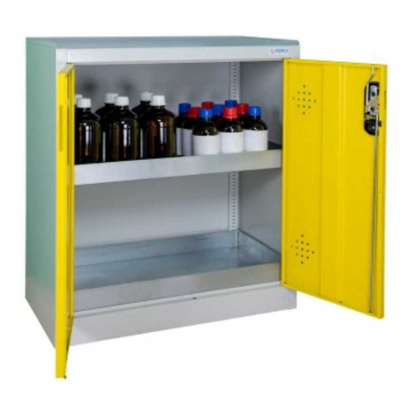 ARMOIRE DE SECURITE TRIONYX AZ110 COMPTOIR 2 PORTES JAUNE