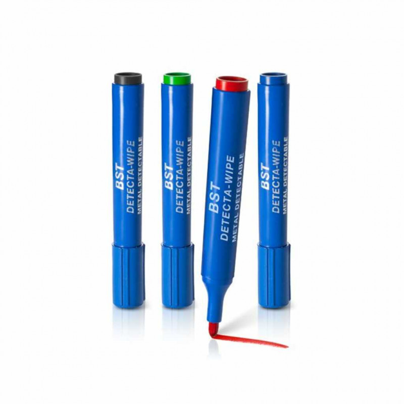 STYLO MARQUEUR A SEC MULTI COULEURS DETECTABLE - PACK X10