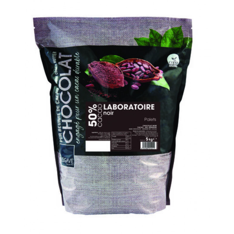 CHOCOLAT DE LABORATOIRE NOIR 50% - SAC 5KG