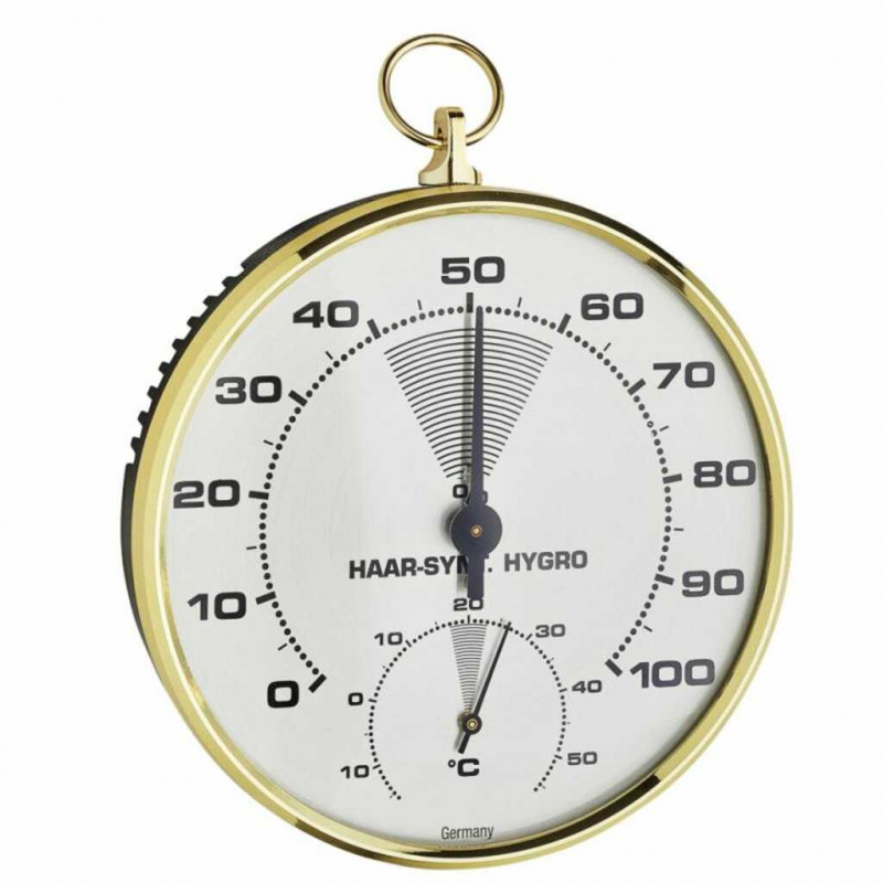 HYGROMETRE/THERMOMETRE MECANIQUE A CHEVEUX - DIAM. 100MM