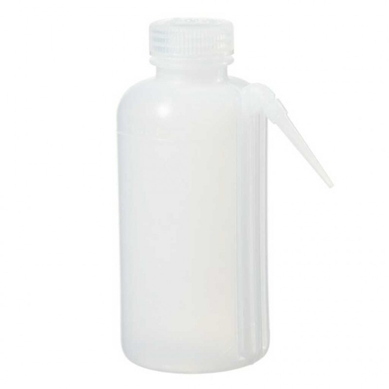 PISSETTE LARGE OUVERTURE AVEC TUBULURE LATERALE LDPE 500ML