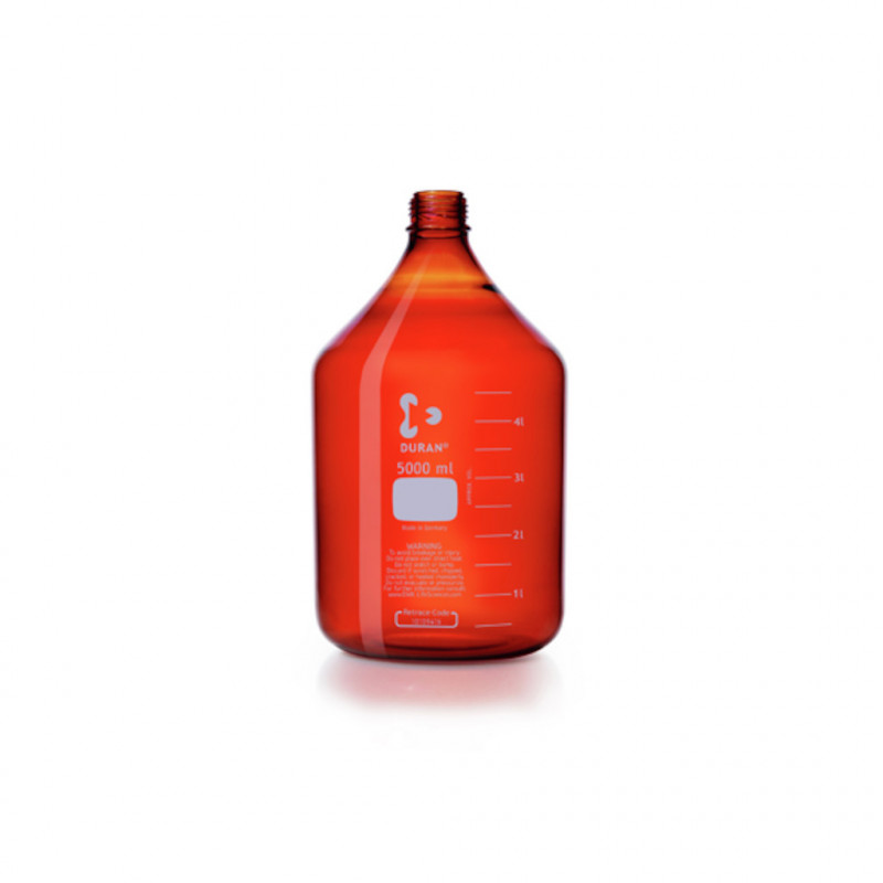 FLACON BRUN 5L VERRE DURAN GL 45 SANS BOUCHON