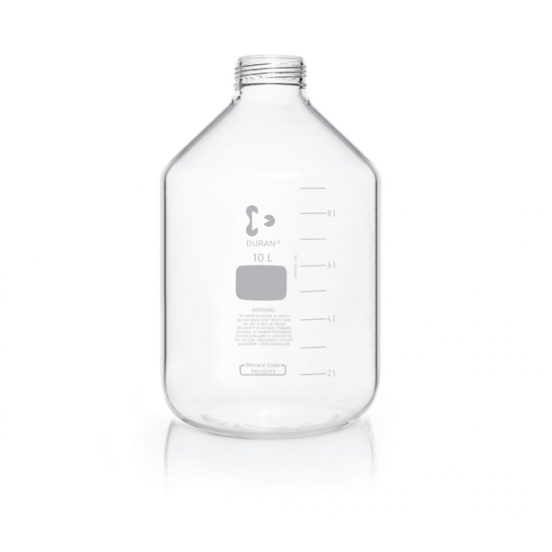 FLACON CLAIR 10L VERRE DURAN GLS 80 SANS BOUCHON