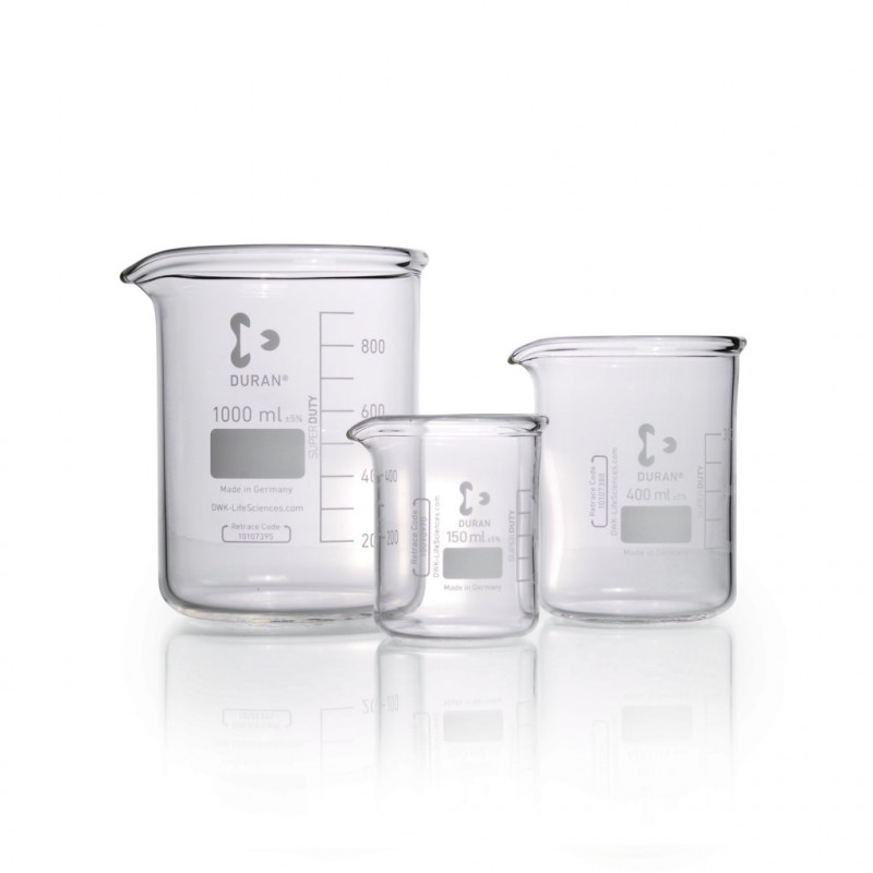 BECHER A BEC FORME BASSE DURAN 600ML USAGE INTENSIF - PAR 10