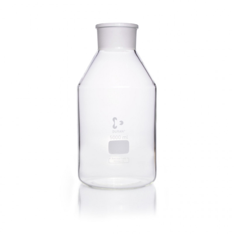 FLACON VERRE DURAN COL LARGE NON BOUCHE 5L CN85/55
