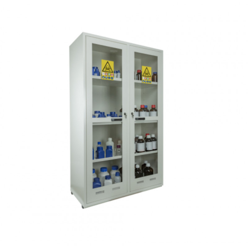 ARMOIRE DE SECURITE DOUBLE TRIONYX ASDV PORTE VITREE 300L