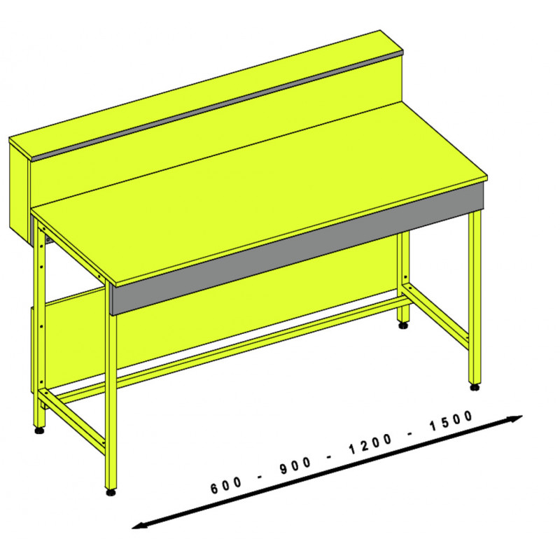 PAILLASSE AVEC DOSSERET L=900 PROF=750 MM GRES ETIRE