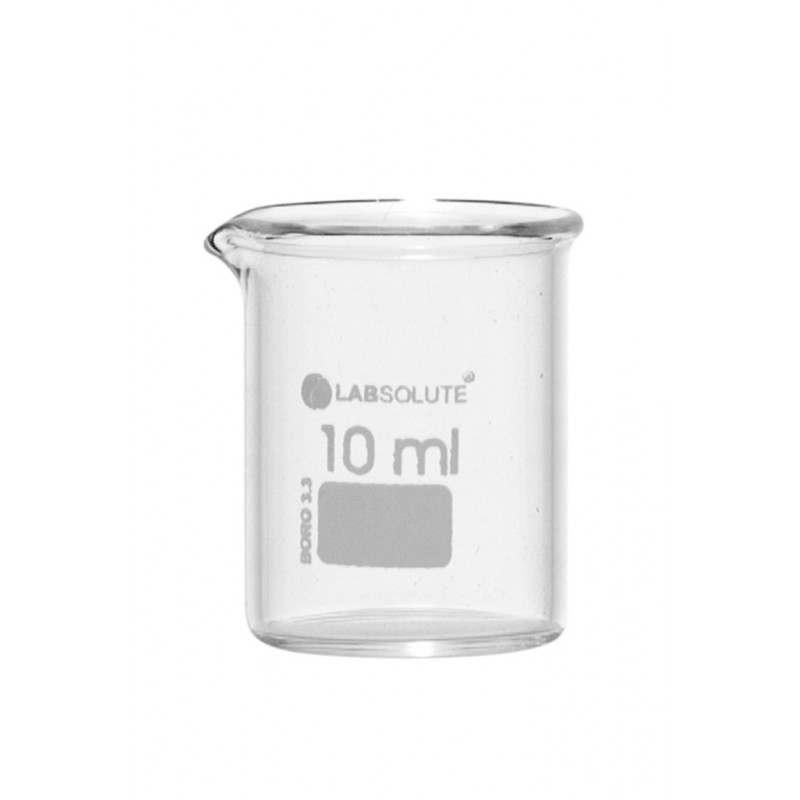 BECHER A BEC FORME BASSE VERRE BOROSILICATE GRADUE 10ML - X10