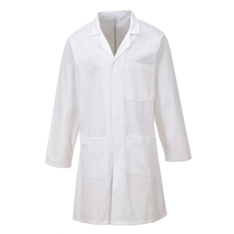 BLOUSE DE LABORATOIRE EN COTON A PRESSION - HOMME T.XXXXL