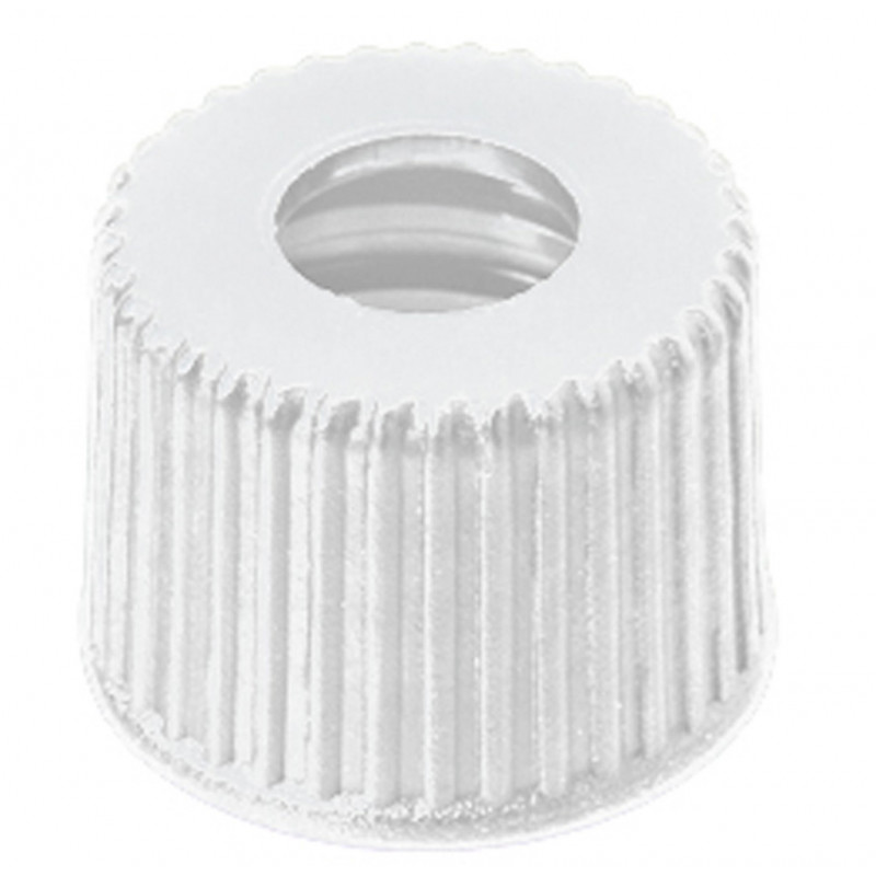 BOUCHON A VIS PP BLANC 1 TROU DN8 SANS SEPTA- PACK DE 100