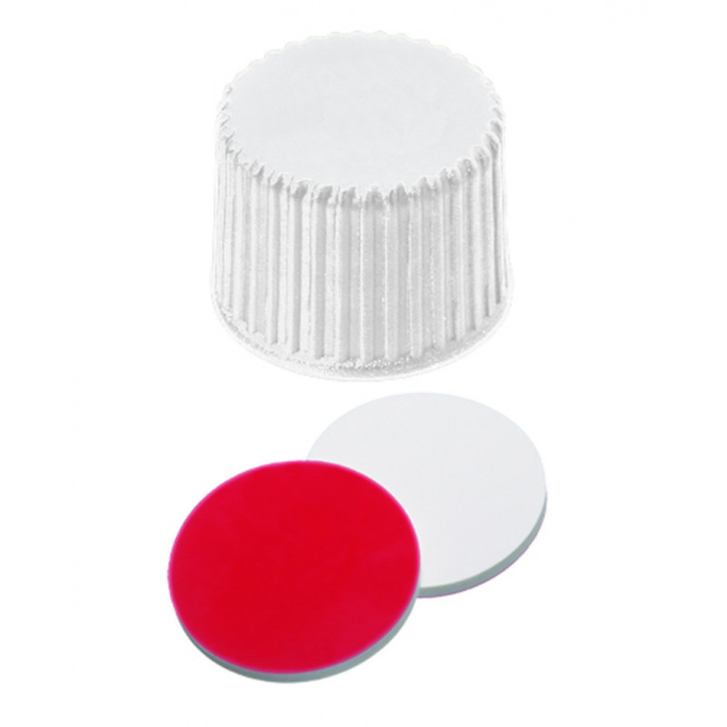 BOUCHON A VIS PP BLANC PLEIN DN20 SILICONE/PTFE - X100