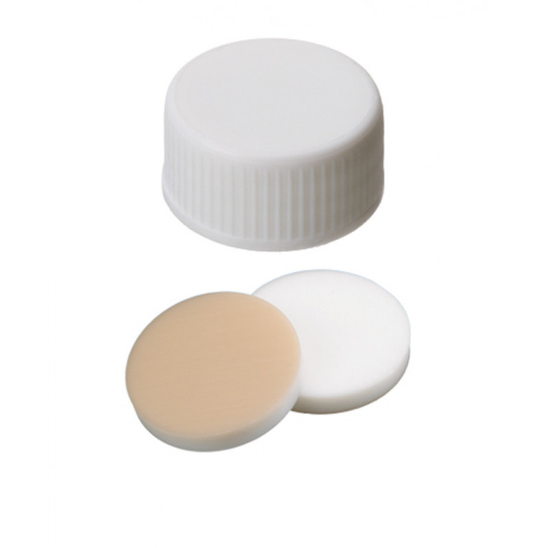 BOUCHON A VIS PP BLANC PLEIN DN13 SILICONE/PTFE - X100