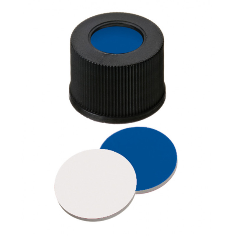 BOUCHON A VIS PP NOIR 1 TROU DN13 SILICONE/PTFE - X100