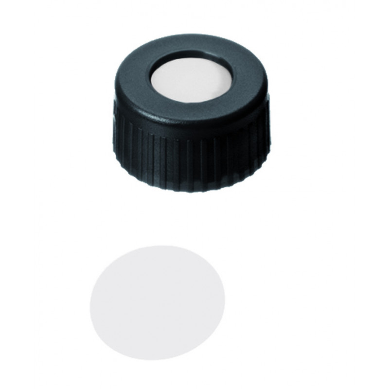 BOUCHON EN PP NOIR 1 TROU DN9 SEPTA PTFE VIERGE -X100