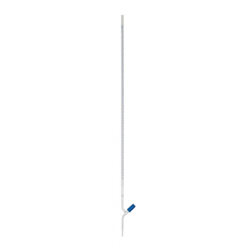 BURETTE EN VERRE CL.AS ROBINET DROIT CLE PTFE 25ML EN 0,05ML