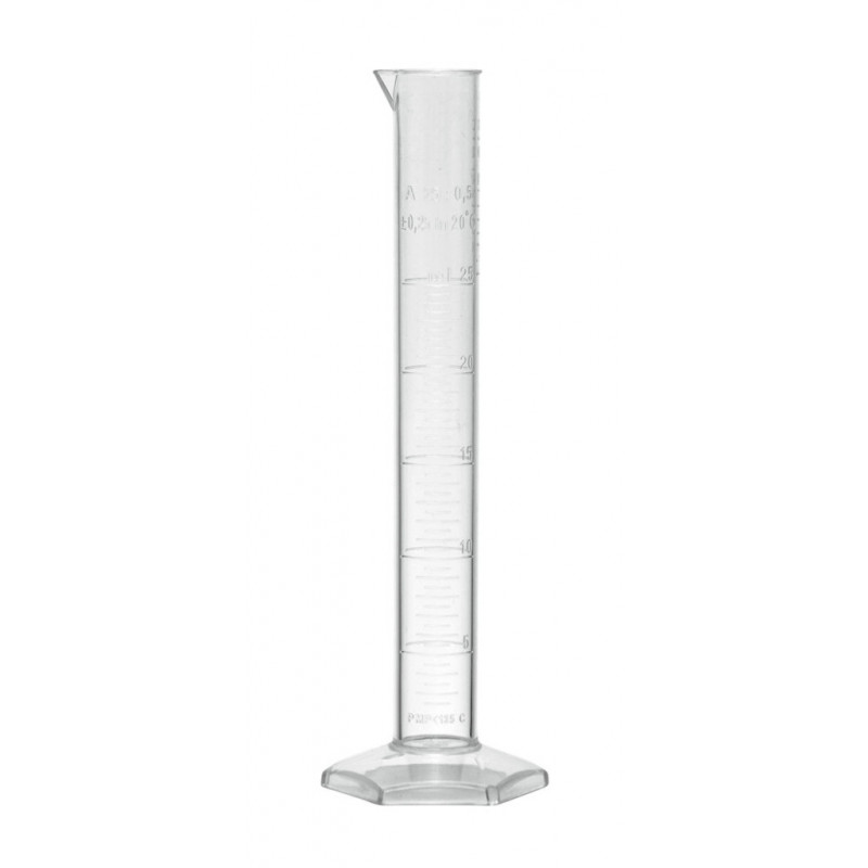 EPROUVETTE GRADUEE FORME HAUTE EN PMP CL.A 25ML