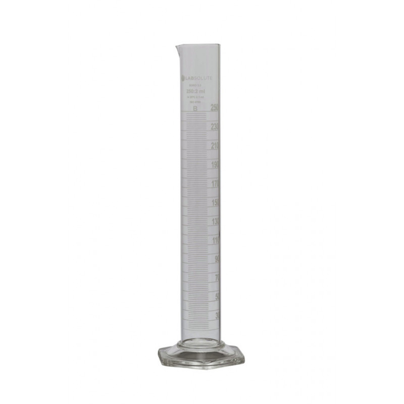 EPROUVETTE GRADUEE FORME HAUTE EN VERRE BORO. CL.B 250ML