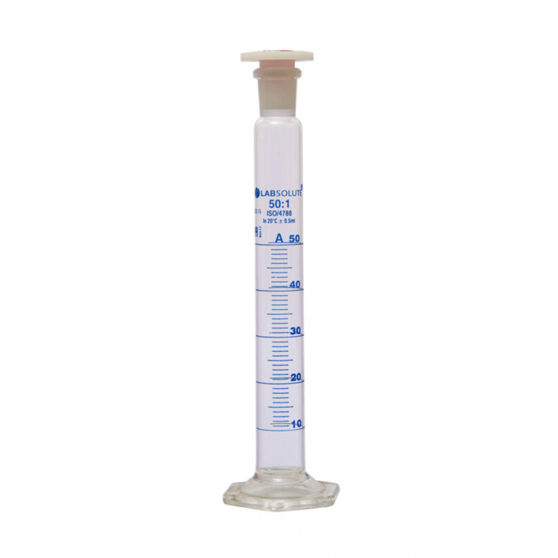 EPROUVETTE GRADUEE VERRE CL.A GRAGUATION BLEUE - 50ML