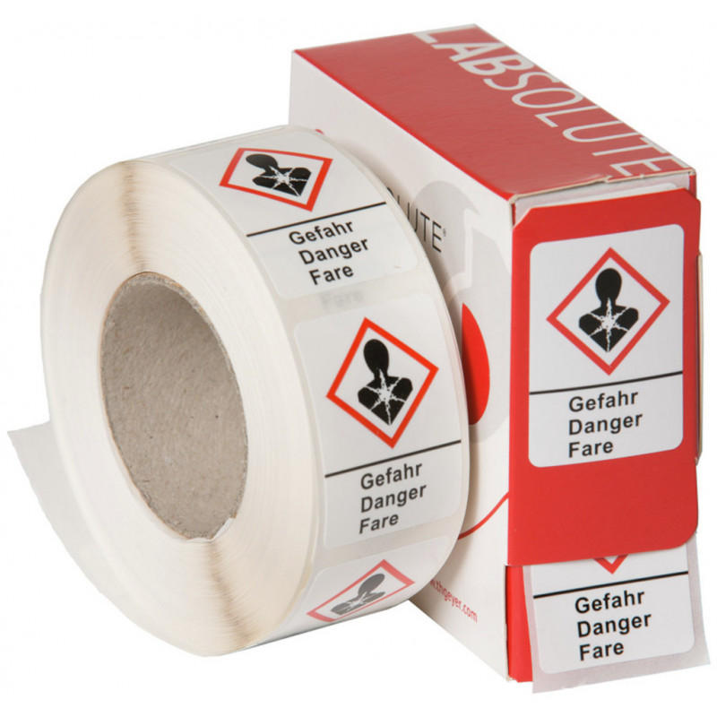 ETIQUETTE DE SECURITE GHS 3 DANGER OXYDANT - X500