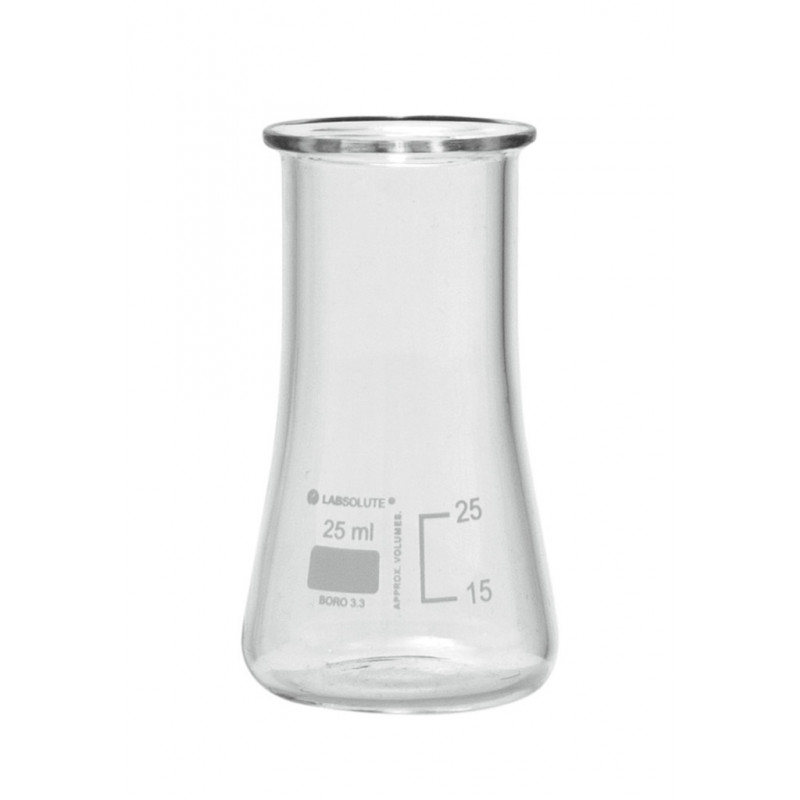 FIOLE CONIQUE A COL LARGE GRADUEE CAP.25ML - PACK DE 10