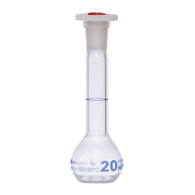 FIOLE JAUGEE VERRE CLAIR CL.A BOUCHON EN PE CN12/21 20ML
