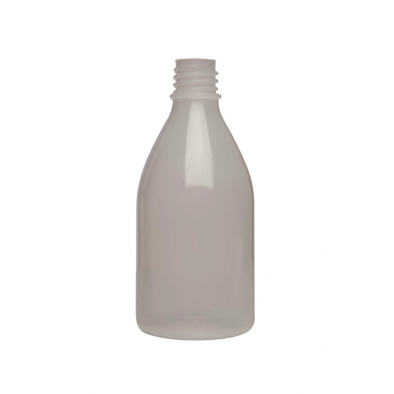FLACON ROND COL ETROIT PEBD CLAIR GL18 100ML