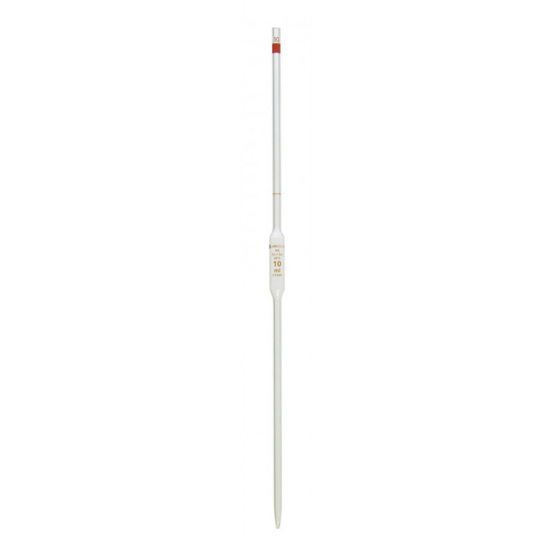 PIPETTE JAUGEE VERRE GRAD.BRUN 1 TRAIT CL.AS 4ML - X6