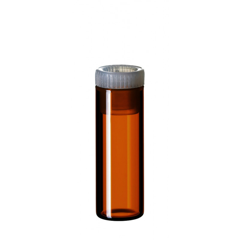 VIAL SHELL BRUN 2ML AVEC BOUCHON PE - PACK DE 100