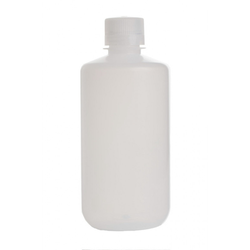 FLACON PLASTIQUE ROND COL ETROIT LDPE CLAIR 250ML - X12