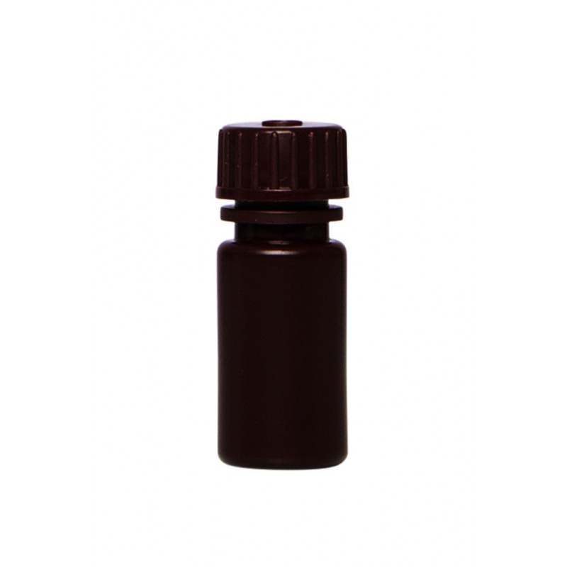 FLACON PLASTIQUE ROND COL ETROIT HDPE BRUN 4ML -X12