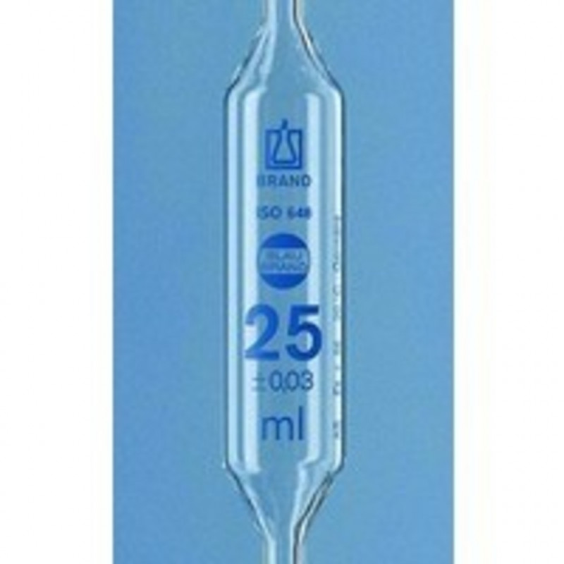 PIPETTE JAUGEE AR-GLAS GRAD. BLEU 1 TRAIT CL.AS 100ML