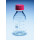 FLACON CLAIR 500ML VERRE PYREX AVEC BOUCHON A VIS ROUGE - X10